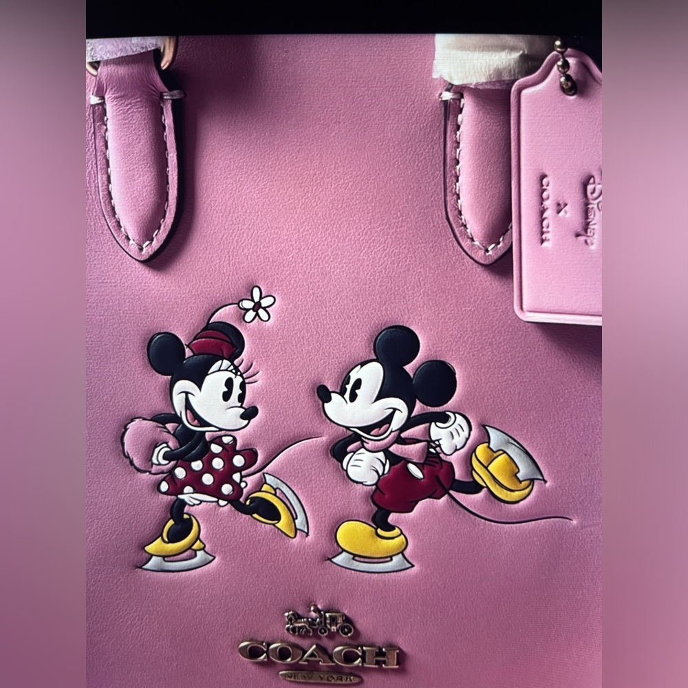 ⛸️❄️⛸️ DISNEY X COACH NORTH SOUTH MINI TOTE WITH ICE SKATE MOTIF ⛸️❄️⛸️ NWT ⛸️ - Picture 8 of 16